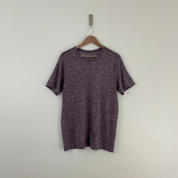 Lululemon Metal Vent Tech Cherry Short Sleeve Seamless Shirt Men's Size Large - Picture 1 of 6